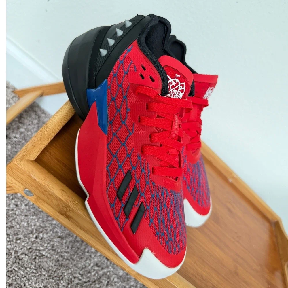 Adidas Marvel Spider-Man DON Issue 4 J Basketball Shoes Red Black HR1616 Size 6Y